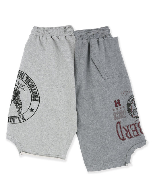 Protocol Index_RECONSTRUCTED SWEAT SHORTS (Melange Grey)