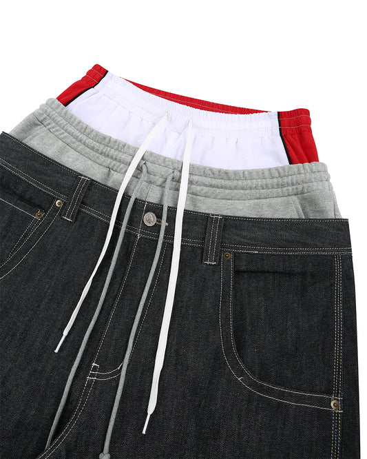 Protocol Index_3 LAYERED DENIM PANTS (Indigo Blue)