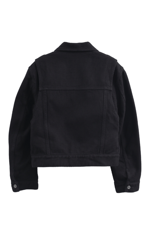 KOZABURO_Cropped Jean Jacket (Black)