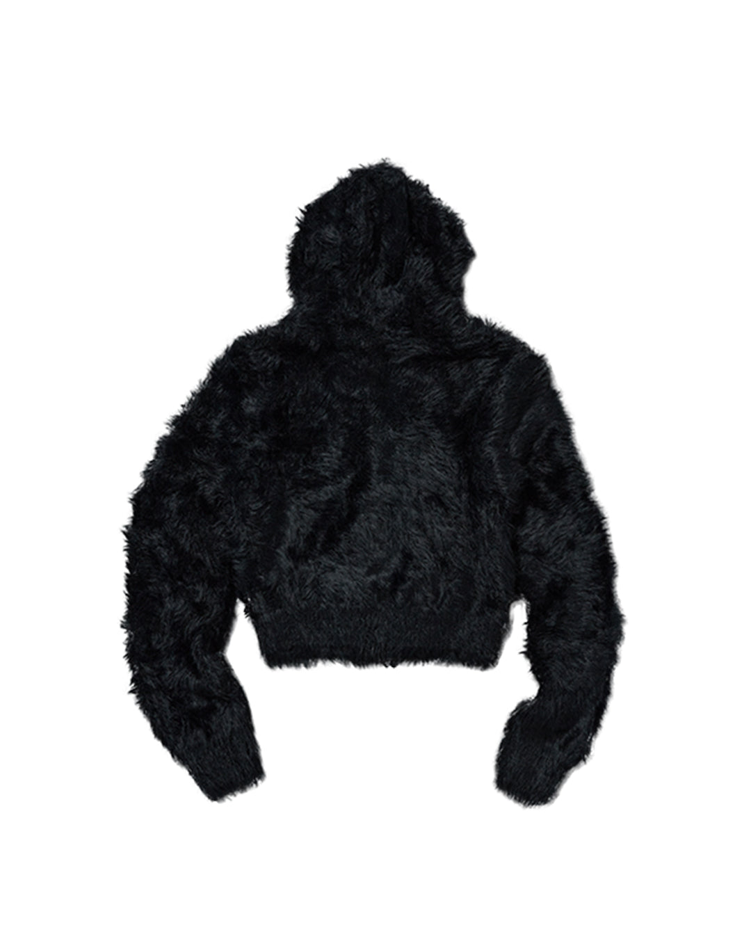 Thug Club_Chimera Fur Hooded Zip-Up (Black)