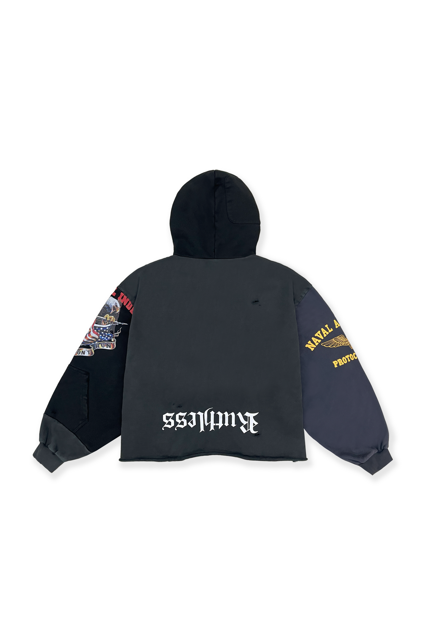 Protocol Index_UPSIDE DOWN ZIP HOODIE (Multi Black)