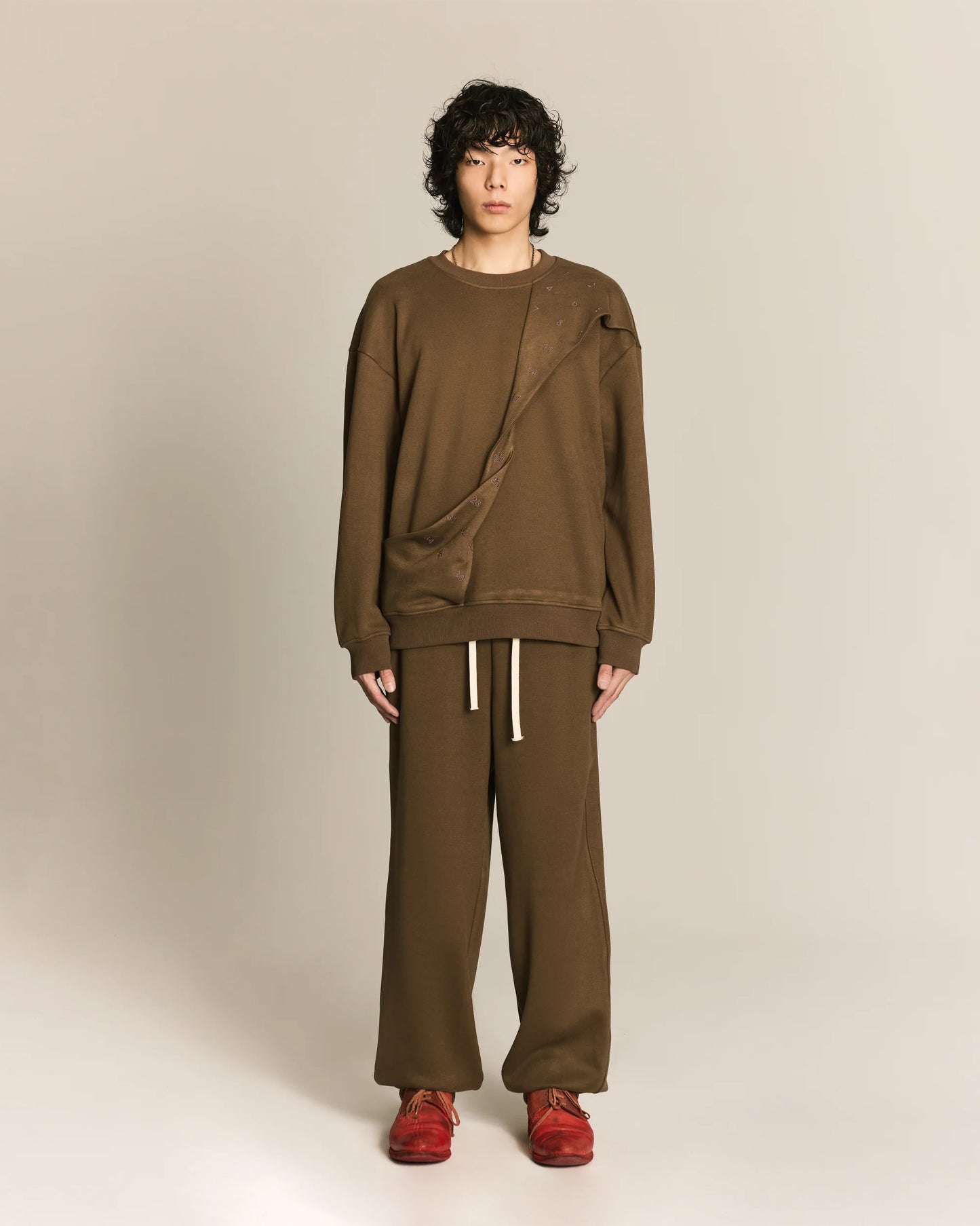 Shalou_Feather Arrow Knit Pants (Khaki)