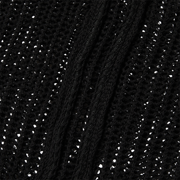 Thug Club_TC Line Mesh Knit Hoodie (Black)