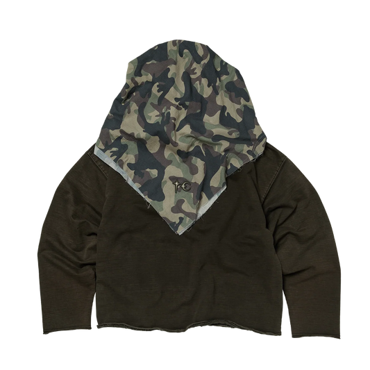 Thug Club_Creed Scarf Hooded Zip-Up Hoodie (Black)