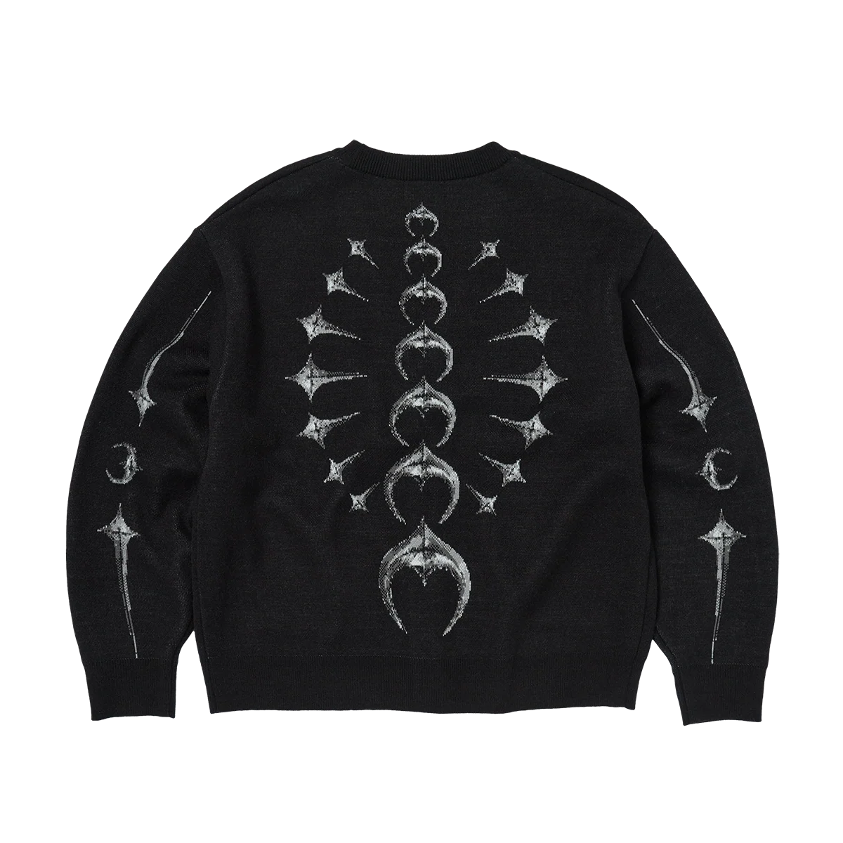 Thug Club_TC BONE KNIT CARDIGAN (Black)