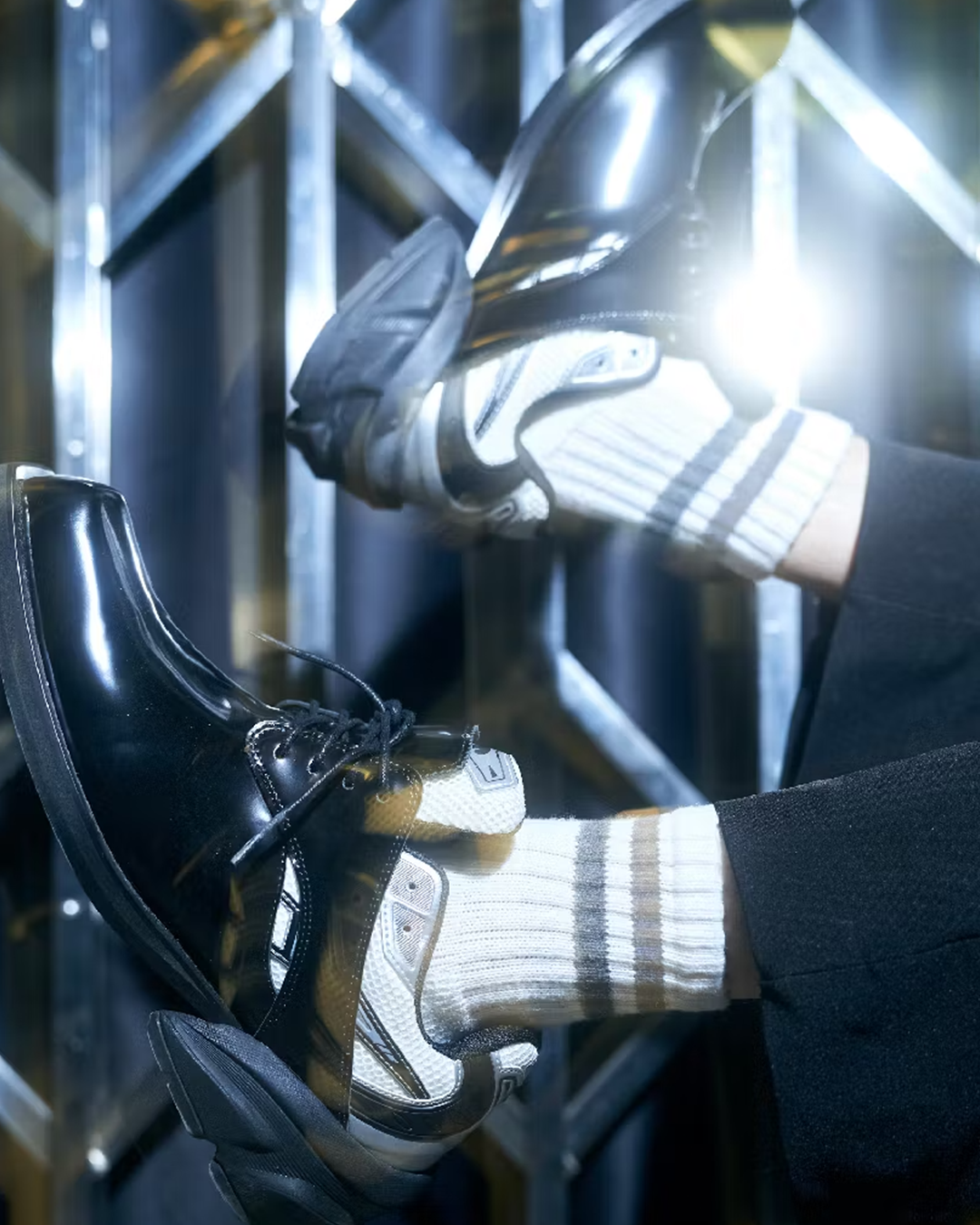 remagine_Hybrid Derby Shoes “starting Blocks” (Black)