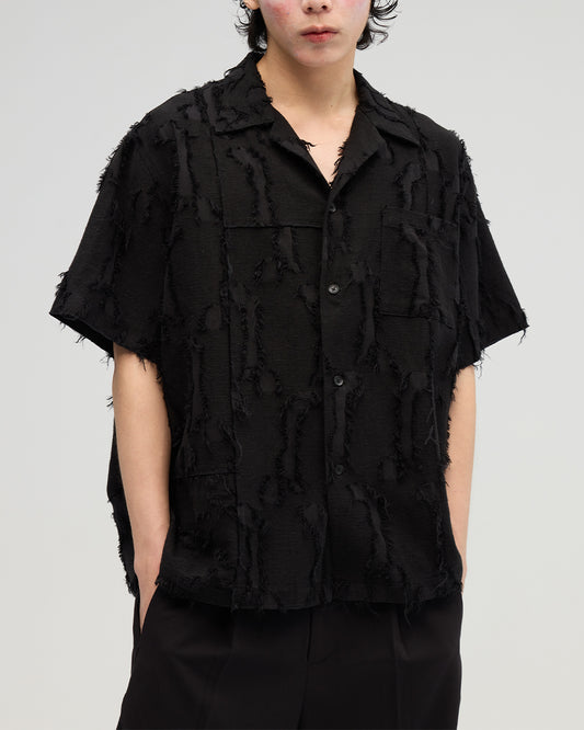 VACANT_ Ripped Shirt (Black)