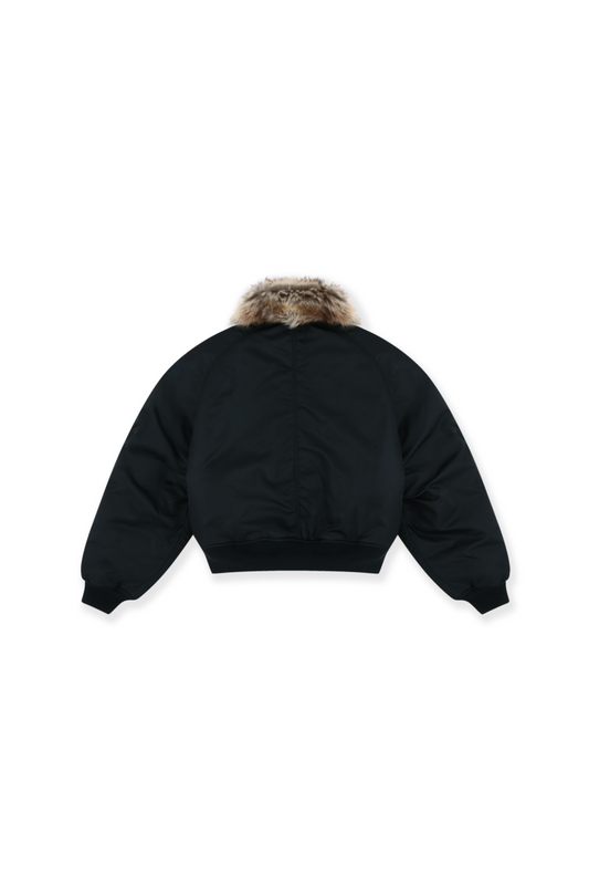 Protocol Index_EXAGGERATED SHOULDER FUR N2B JACKET (Black)