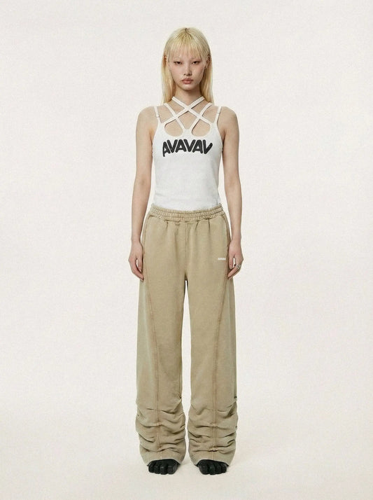 AVAVAV_MULTI STRAP PRINTED TOP WITH LOGO (White)