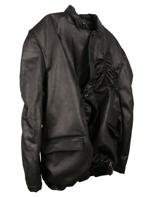 aenrmous_WRINKLE SEAM BLAZER (Black)