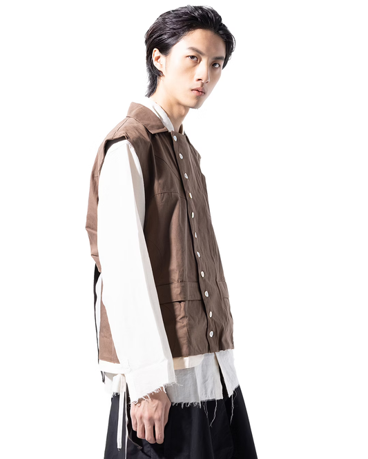 aenrmous_HEAVEN VEST TOP (Rusty Brown)