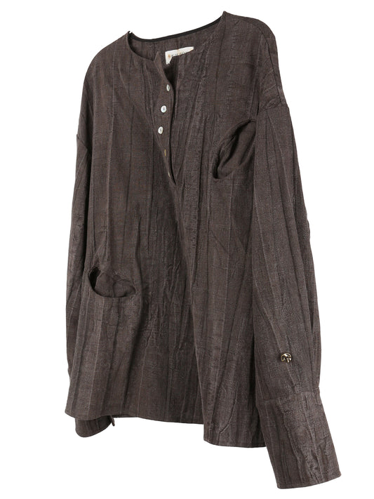 aenrmous_PRIMAL BOHO SHIRT (Brown)