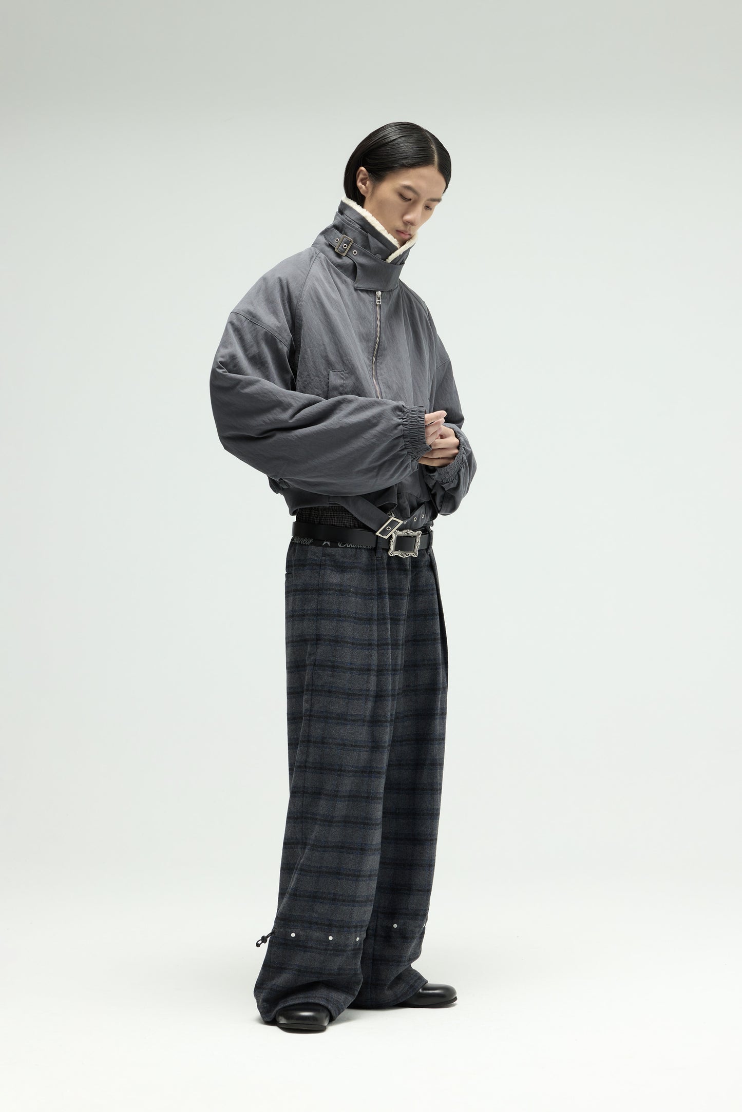 EQUALNEAR_Heartcore Bomber Jacket (Gray)