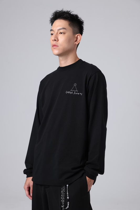 LOOSEJOINTS_TOMOO GOKITA - 'Wavy Gravy' L/S TEE (Black)