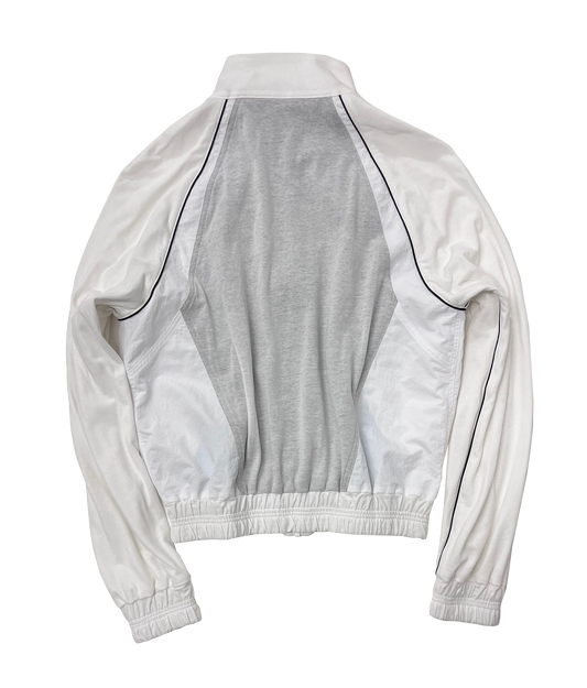 ALA TIANAN_Floral Reflective Print Jersey Tracksuit Jacket (White)