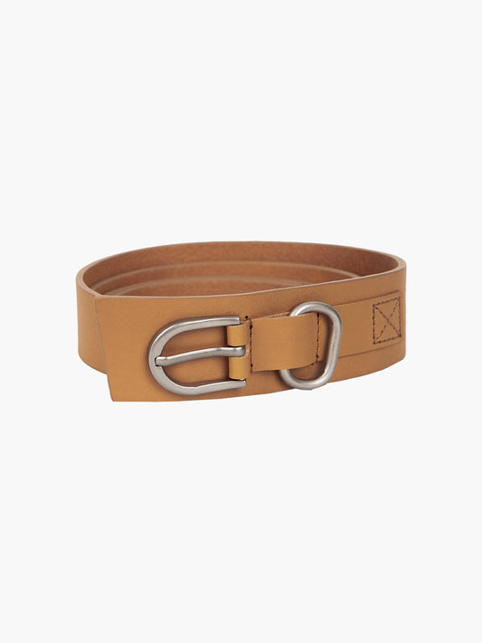JiyongKim_Layered Leather Belt (Tan)