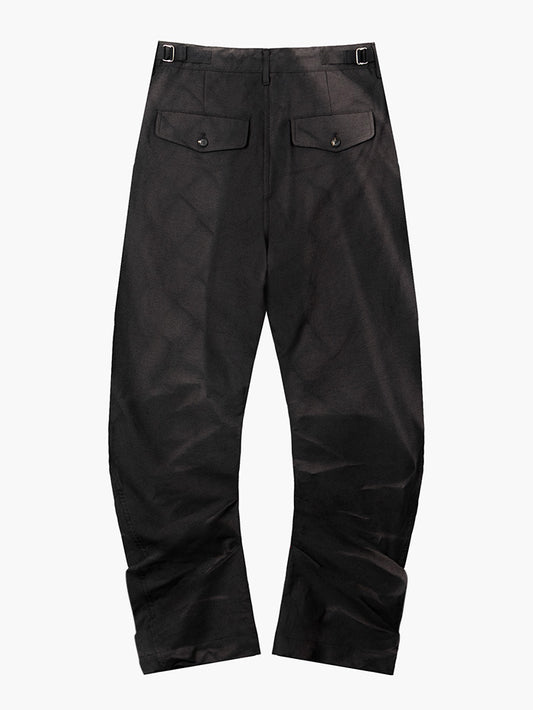 JiyongKim_Sun-Bleached Twisted Trousers (Black)