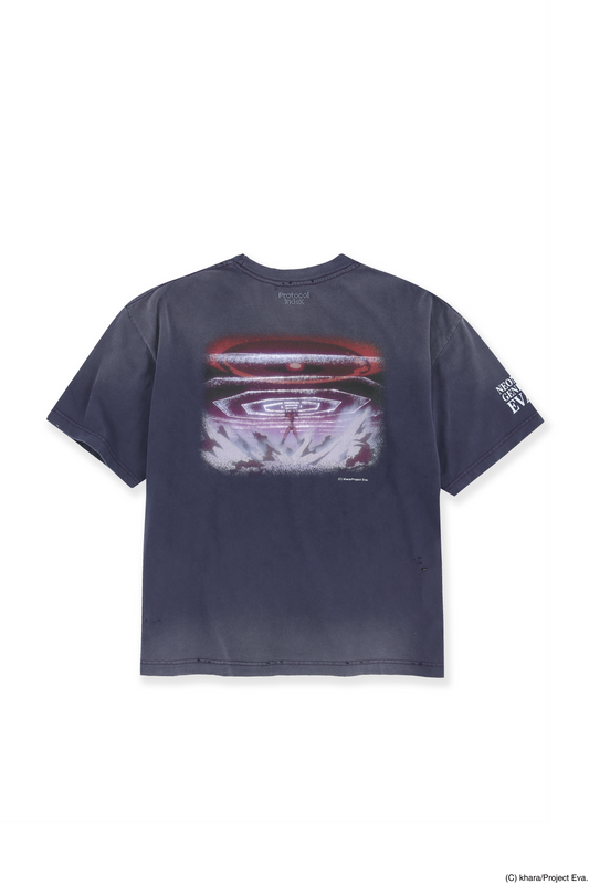 Protocol Index × EVANGELION_OVERDYED VINTAGE EVANGELION UNIT-01 T-SHIRTS (Purple)