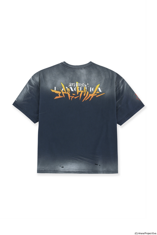 Protocol Index × EVANGELION_OVERDYED VINTAGE REI T-SHIRTS (Navy)