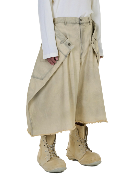 LU'U DAN_MAXI SHORTS (Washed Denim)