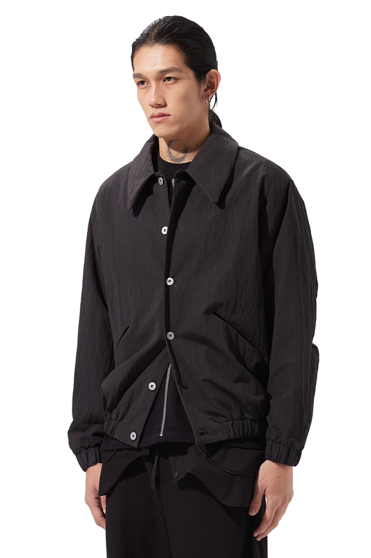NOUVEAU PROJECT_PLEATED TECH JACKET (Black)