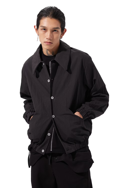 NOUVEAU PROJECT_PLEATED TECH JACKET (Black)