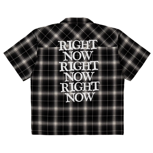 LOOSEJOINTS_loosejoints≒RAFU - TOMOO GOKITA - 'RIGHT NOW' FLANNEL S/S SHIRTS (Black)