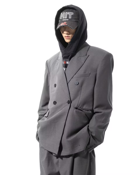 SONGAADON_Gray plaid suit (Gray)