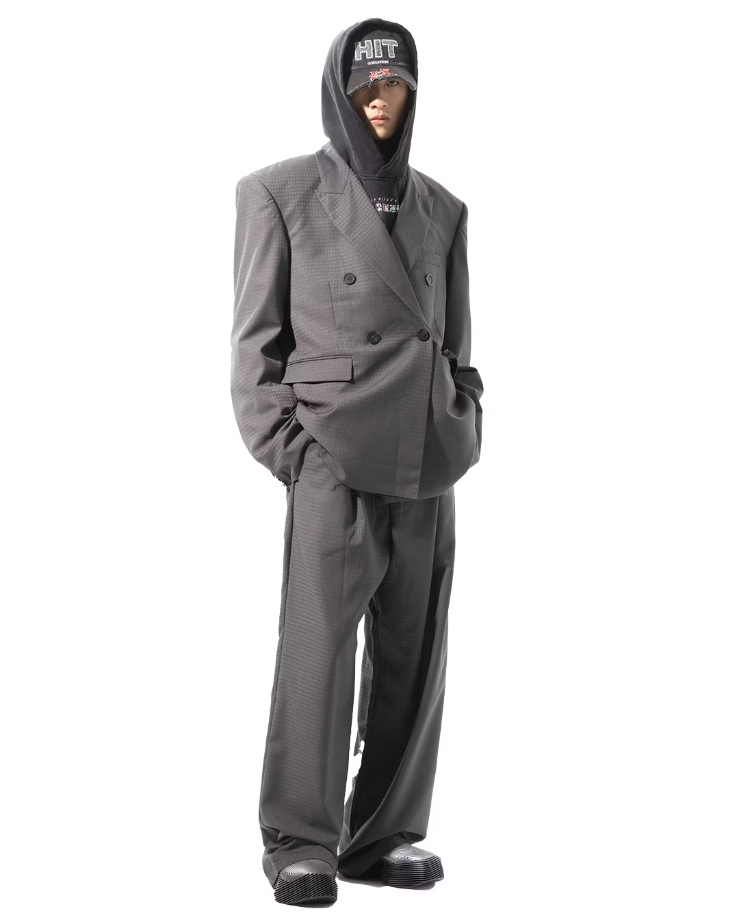 SONGAADON_Gray plaid suit (Gray)