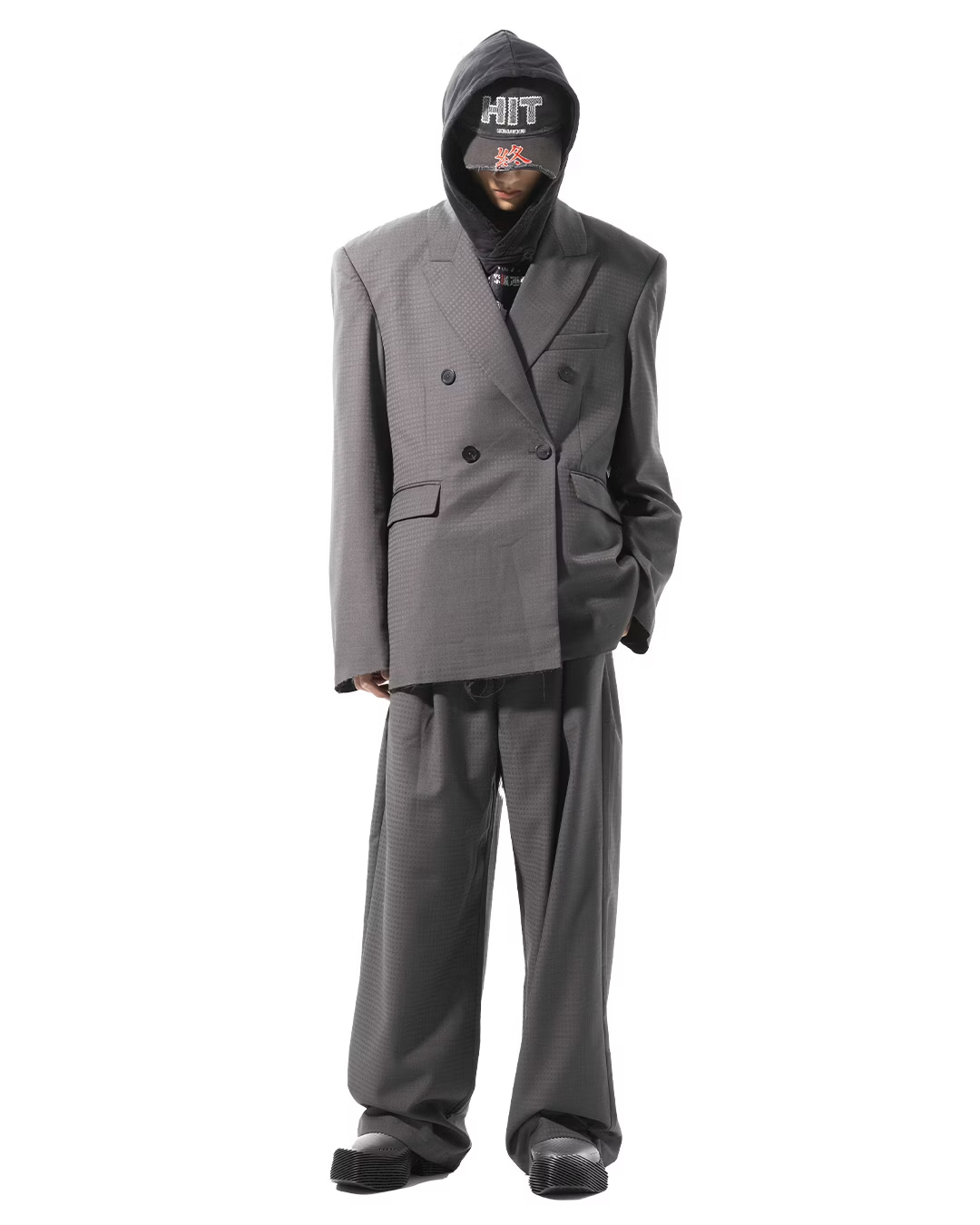 SONGAADON_Gray plaid suit (Gray)