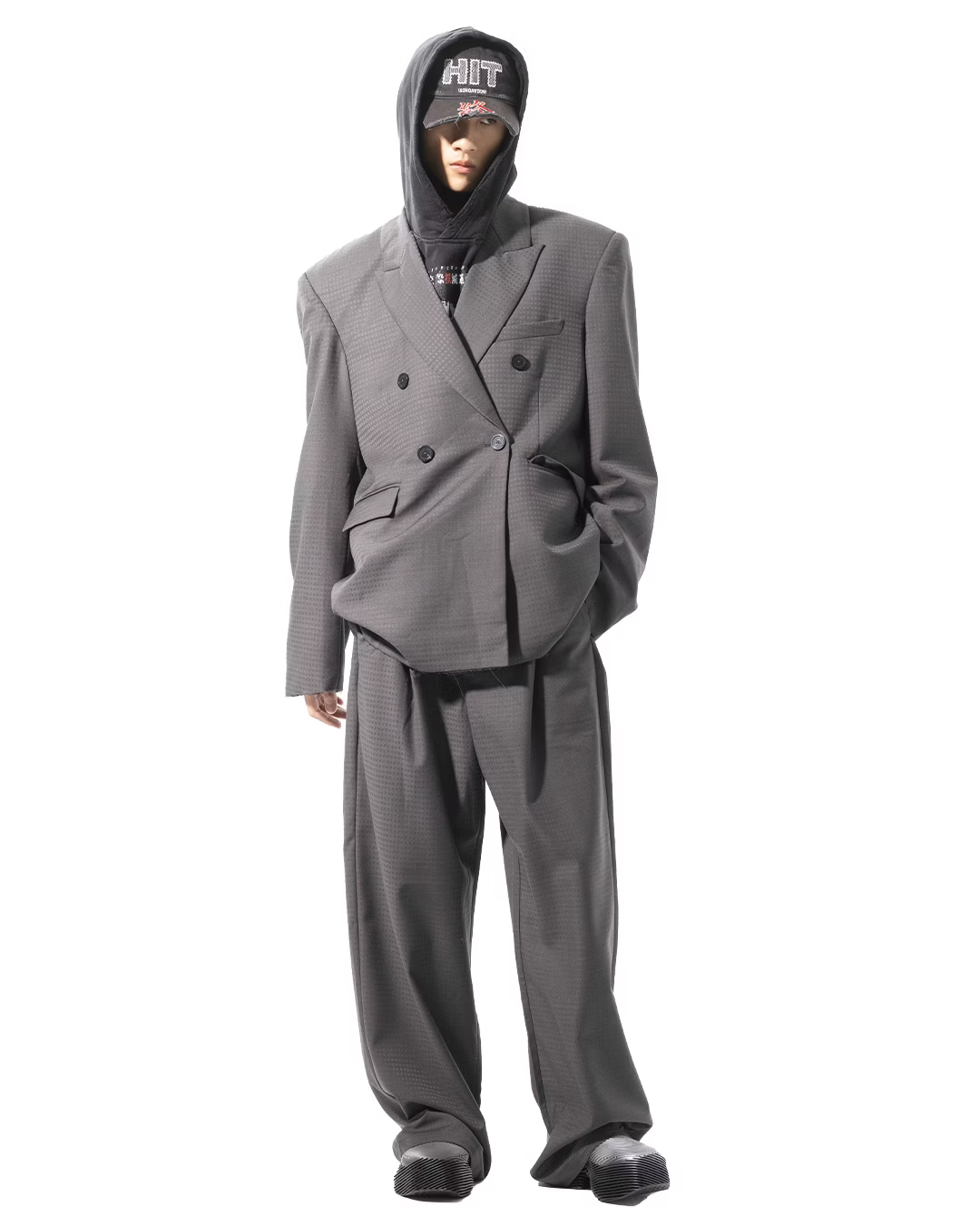 SONGAADON_Gray plaid suit (Gray)