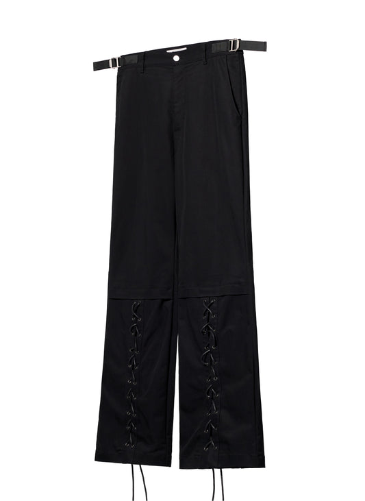 EQUALNEAR_Boxer Flared Pants (Black)