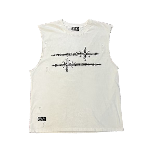 Thug Club_Cross T Sleeveless (White)