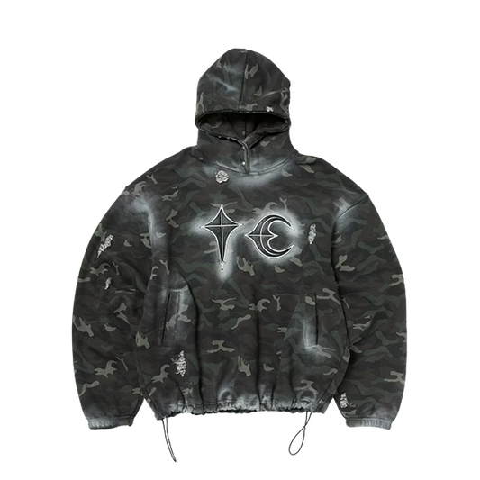 Thug Club_Sprayed Camoflage Rock Hoodie (Camo)