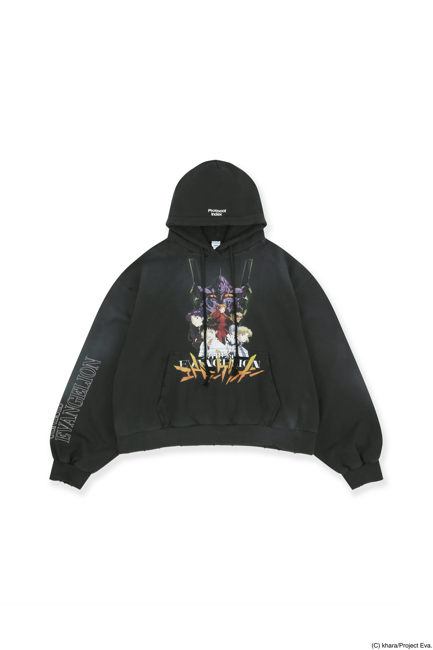 Protocol Index × EVANGELION_VINTAGE EVANGELION UNIT HOODIES (Black)