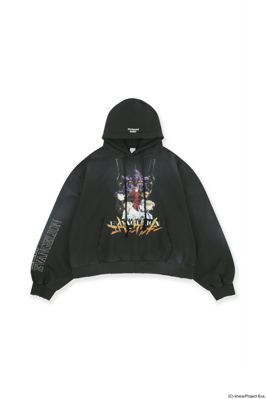 Protocol Index × EVANGELION_VINTAGE EVANGELION UNIT HOODIES (Black)