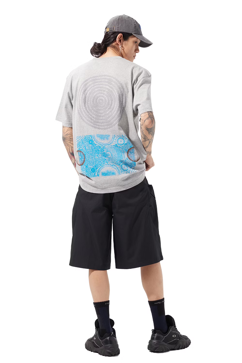 Wave of Sand_SATOSHI OVER PRINT T SHIRTS (Stone)