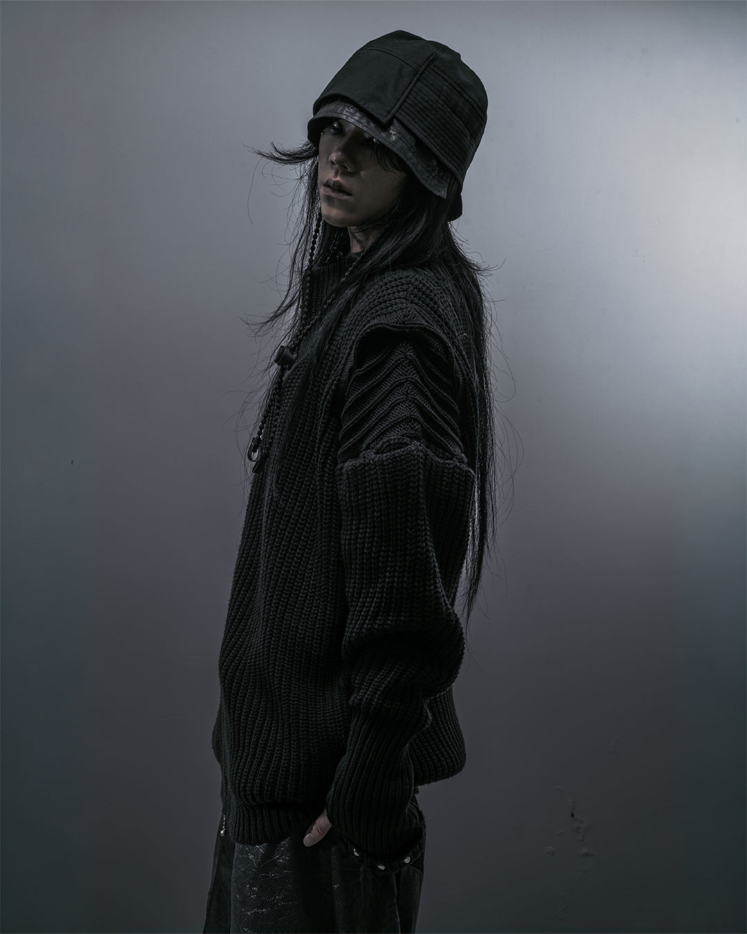 INCODER_Soft Armor Knit Jacket (Black)
