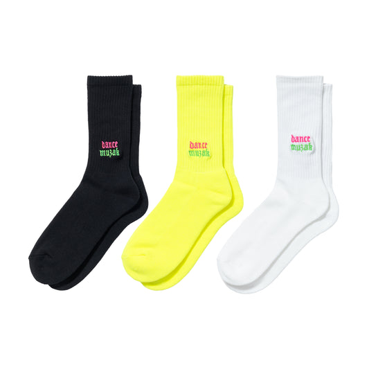 LOOSEJOINTS_TOMOO GOKITA - 'dance muzak' RIB SOCKS (Black)