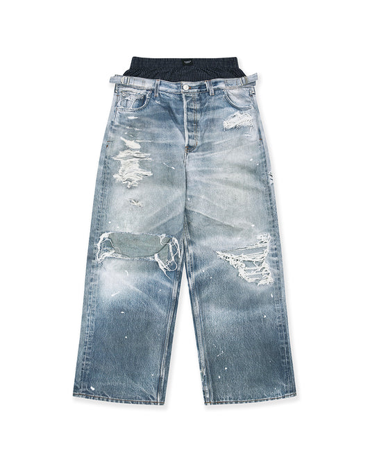 Protocol Index_TROMPELOEIL LAYERED PANTS (Blue)