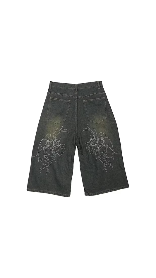 Ò line_Craft Shòrts (Washed Blue)