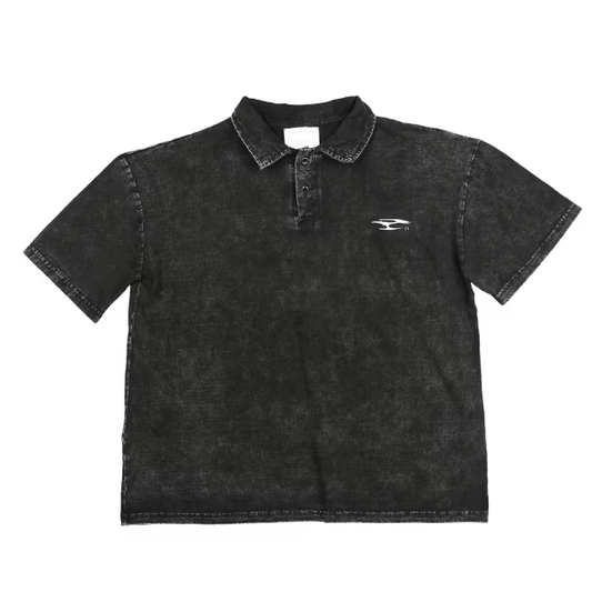 Ò line_Broken Polo T (Dirty Black)