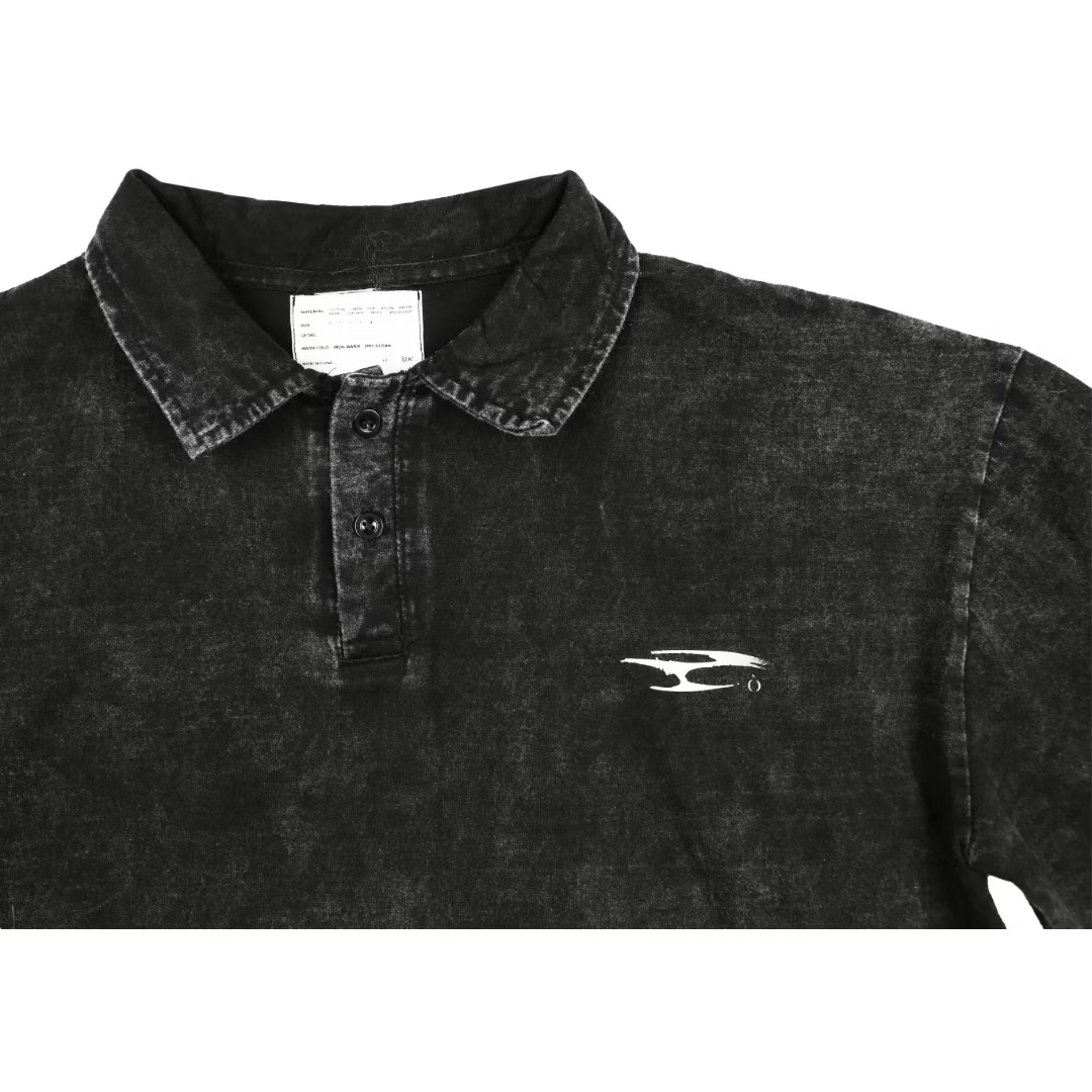 Ò line_Broken Polo T (Dirty Black)