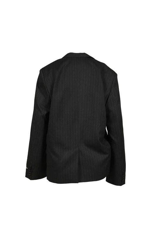 AVAVAV_AVAVAV PLEATED BLAZER PINSTRIPE (Black)