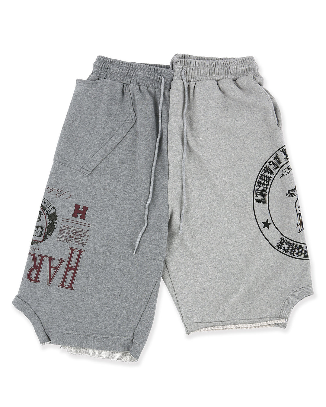 Protocol Index_RECONSTRUCTED SWEAT SHORTS (Melange Grey)