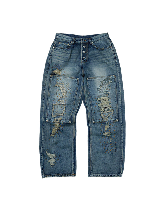 Thug Club_Vintage Double Knee Pants (Blue)
