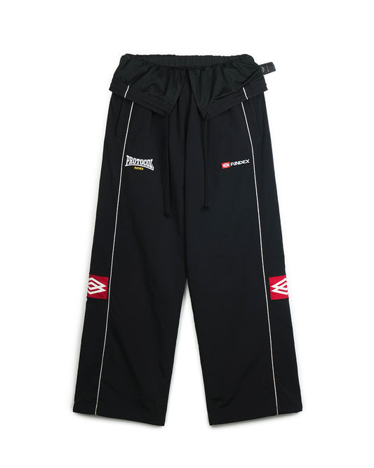 Protocol Index_FOLDED TRACK PANTS (Black)