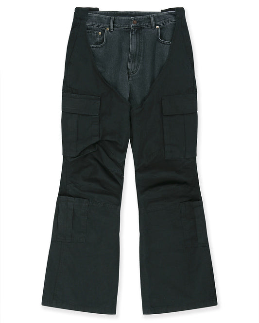 Protocol Index_BIKER CARGO DENIM PANTS (Black)