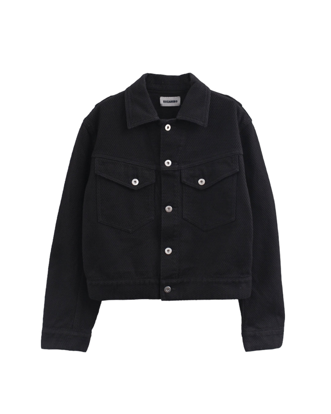 KOZABURO_Cropped Jean Jacket (Black)