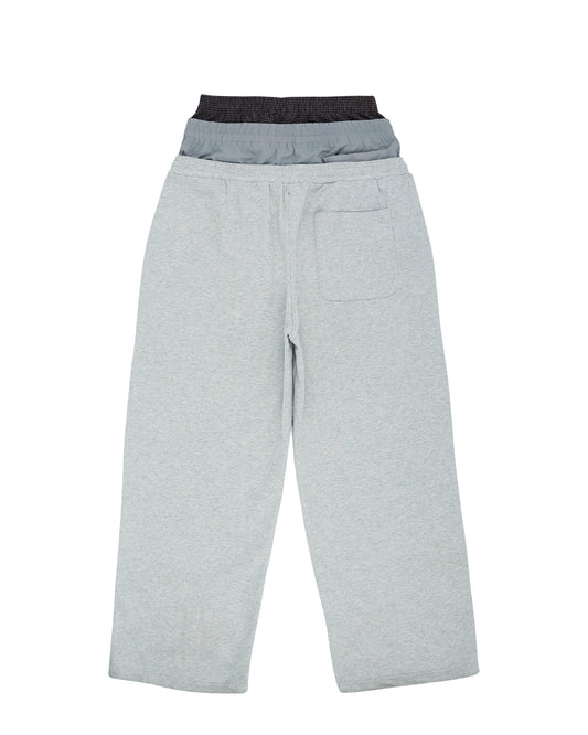 Protocol Index_3 LAYERED SWEAT PANTS (Oatmeal Melange)